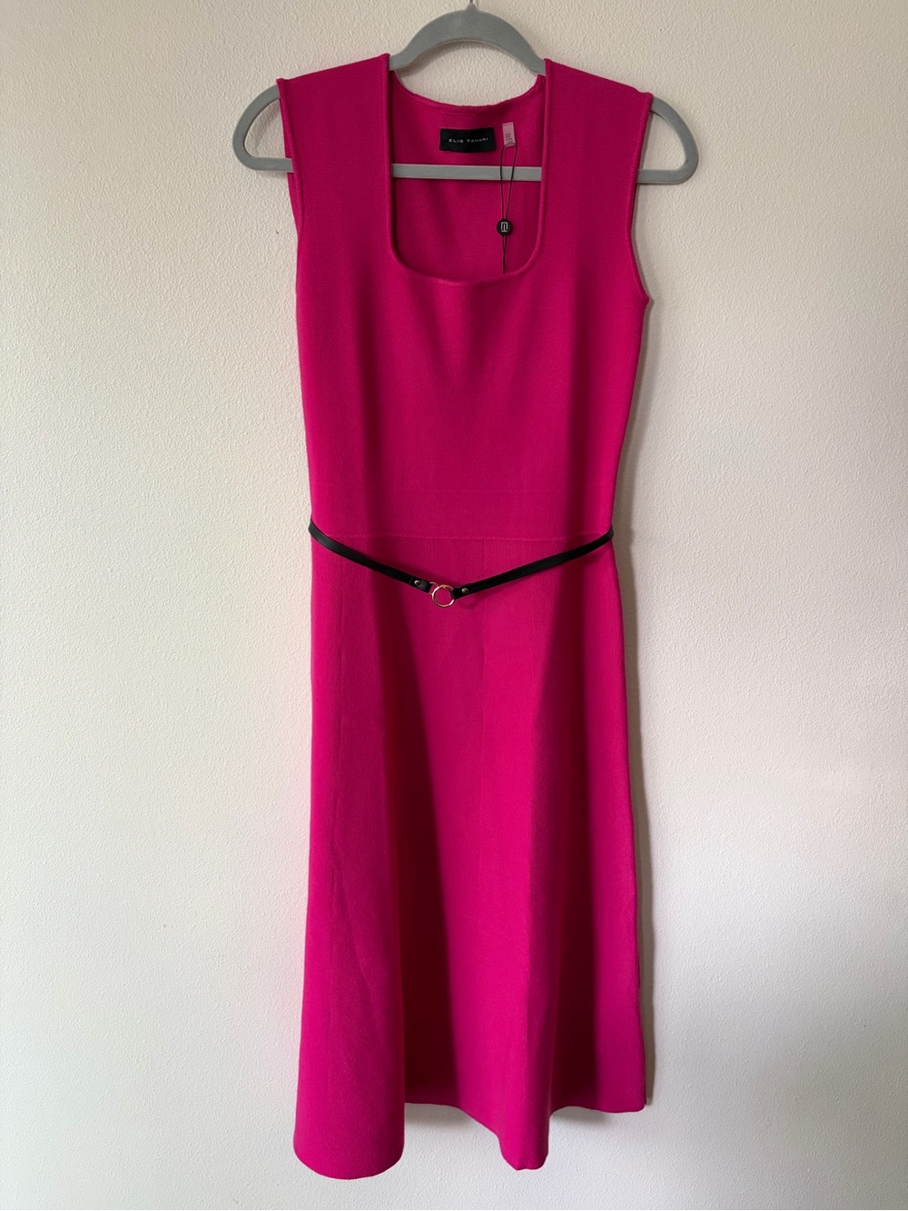 Elie Tahari Sleeveless Hot Pink Sheath Dress